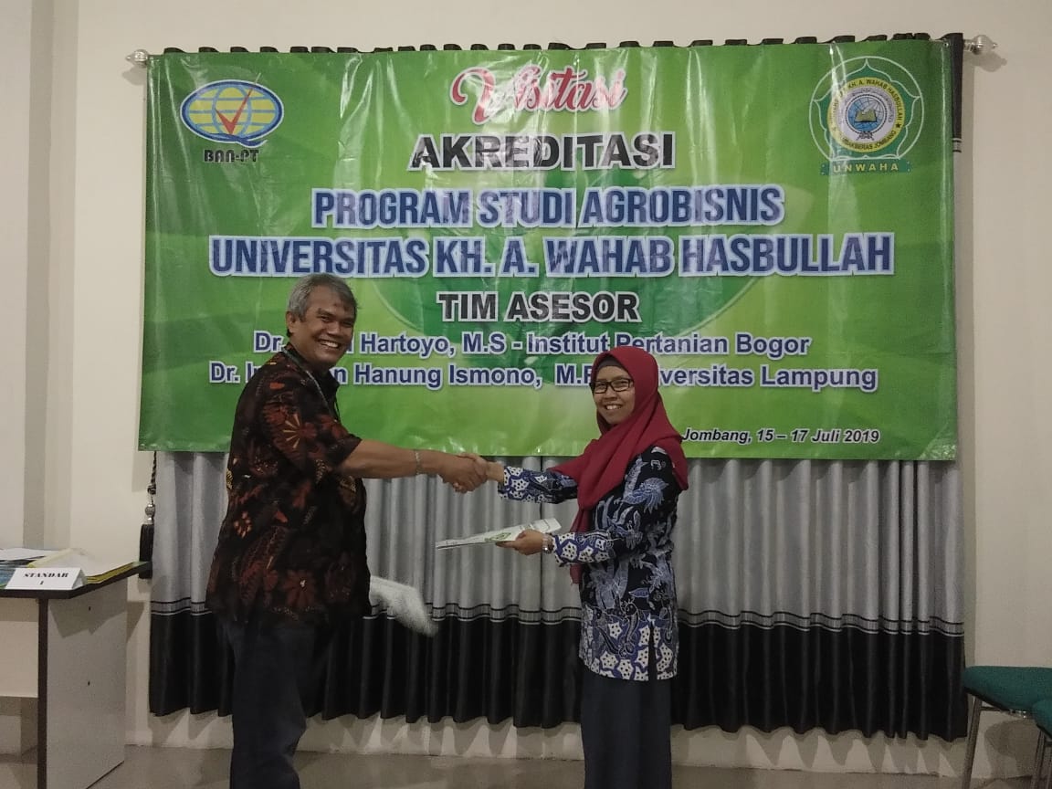 Visitasi Akreditasi Program Studi Agribisnis Unwaha